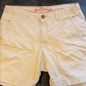 Red camel khaki shorts